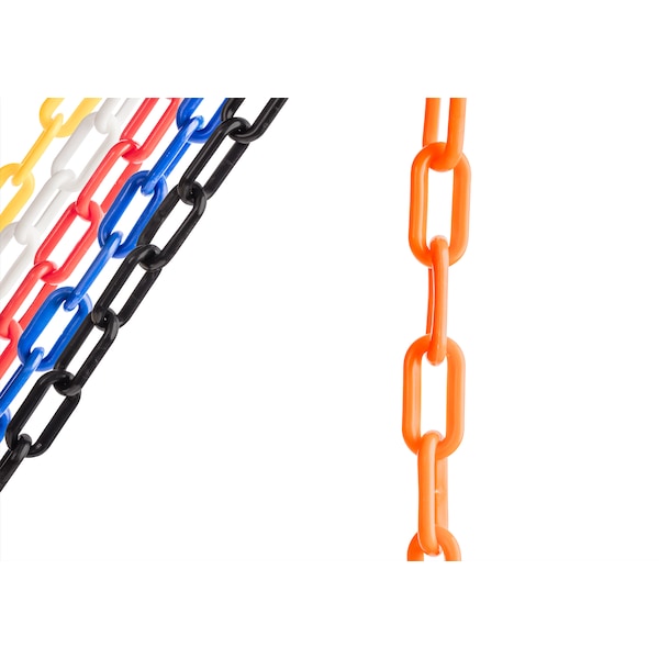 Plastic Chain, 100 ft x 2 In. Orange